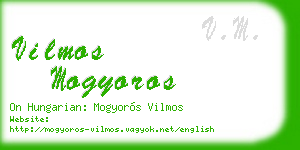 vilmos mogyoros business card